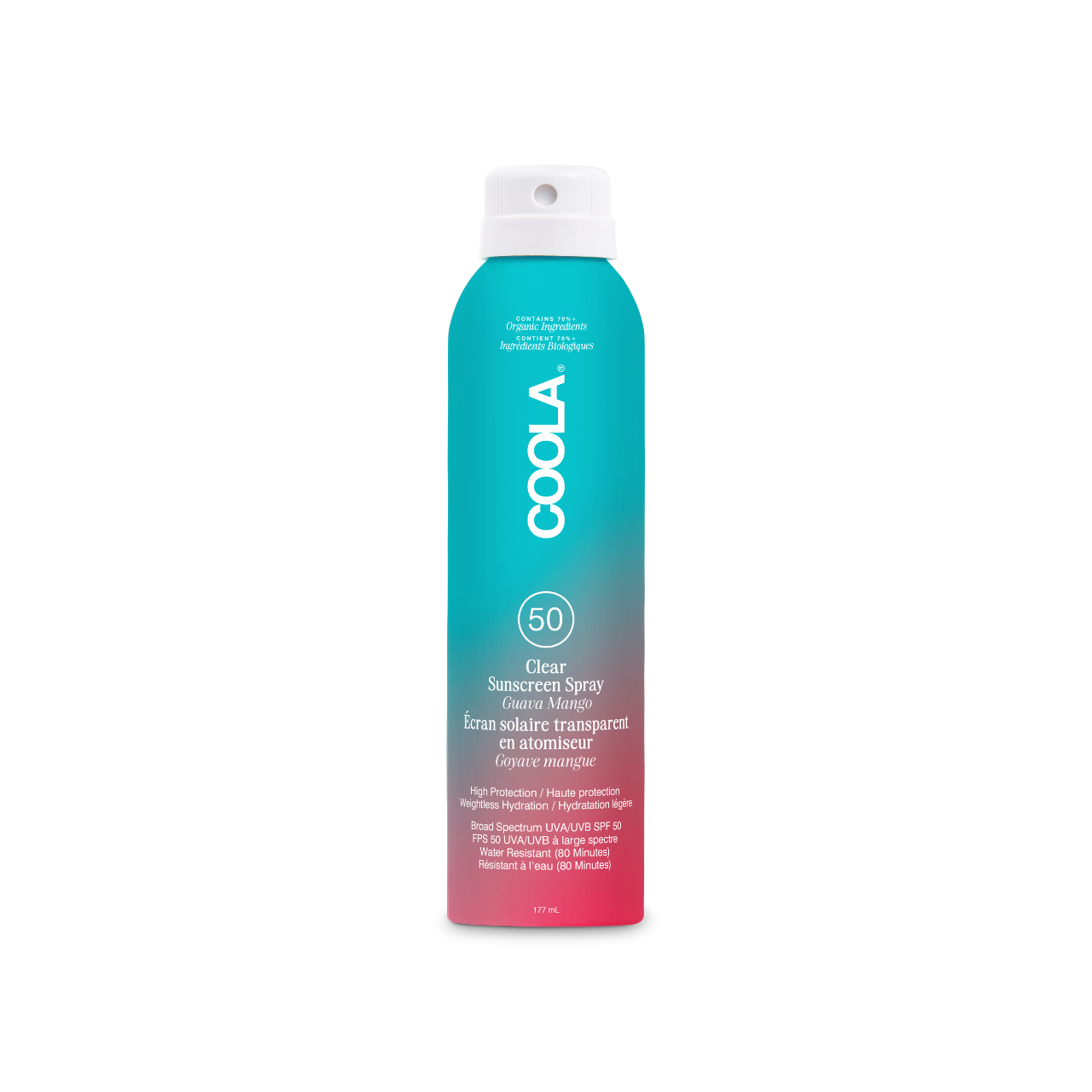 COOLA Classic SPF50 Guava Mango Sunscreen Spray - New Packaging