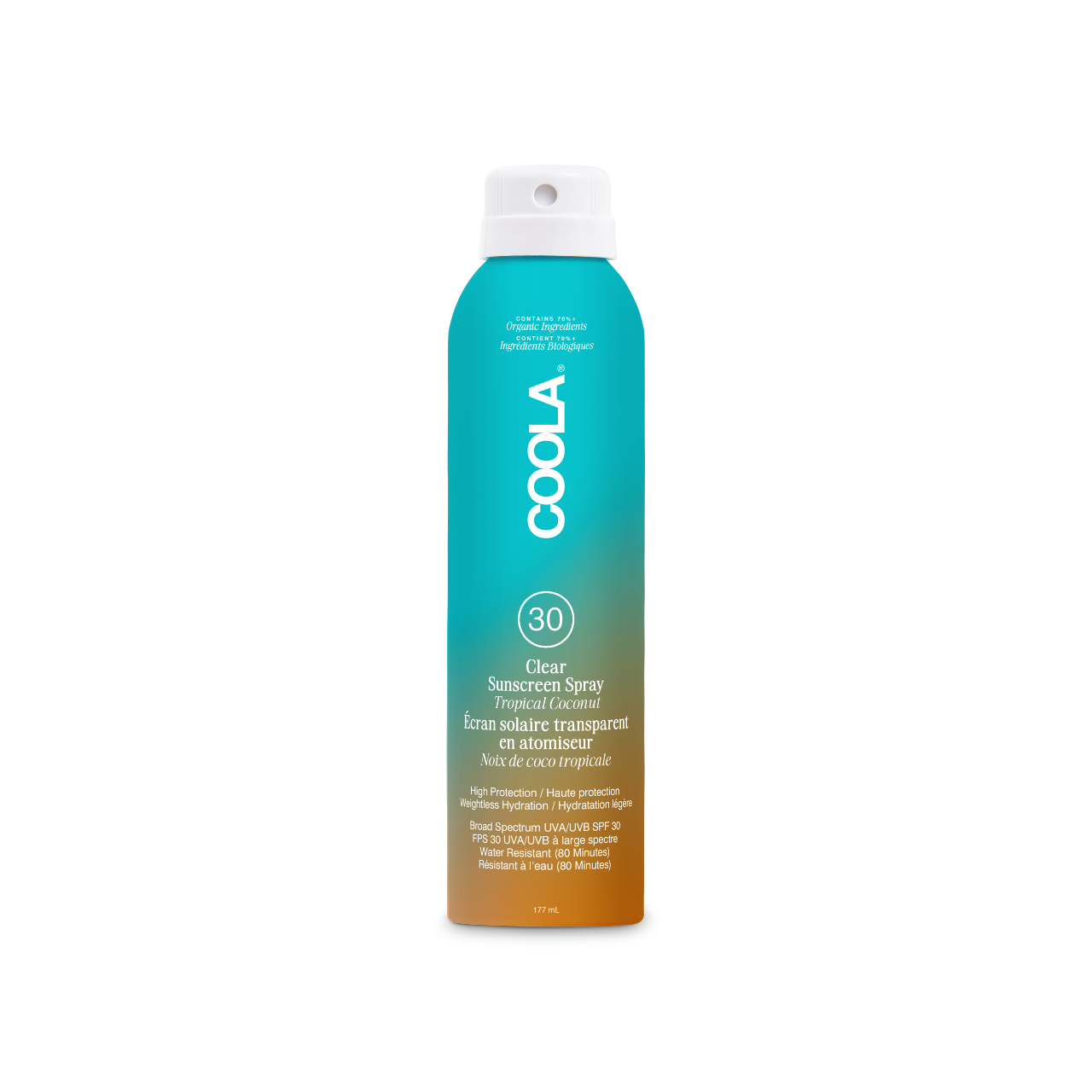 COOLA Classic Body SPF30 Tropical Coconut Sunscreen Spray - New Packaging