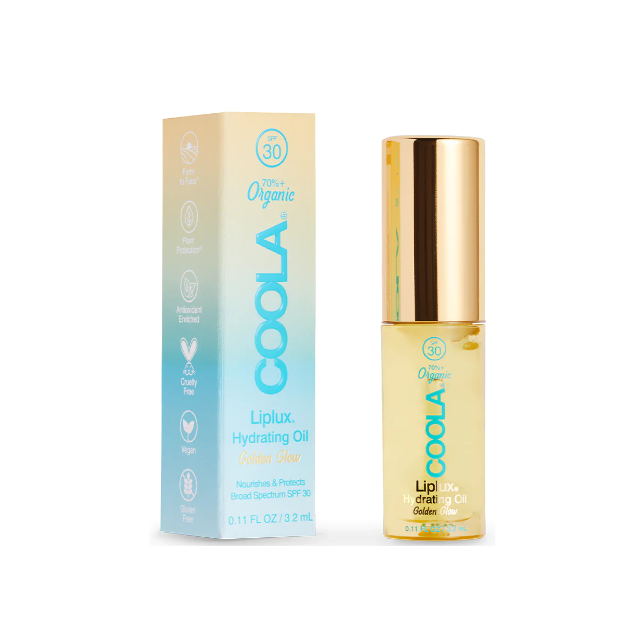 Coola Classic Liplux Organic Hydrating Lip Oil Sunscreen SPF 30