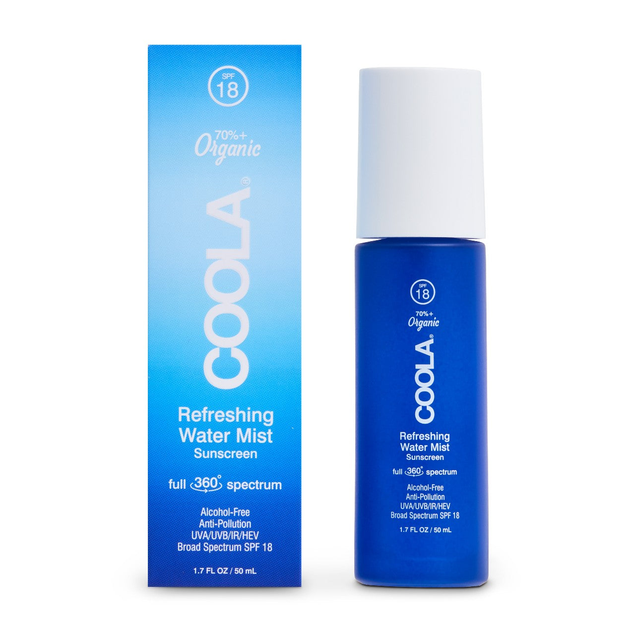 COOLA SPF 18 Full Spectrum 360° Refreshing Water Mist Organic Face Sunscreen