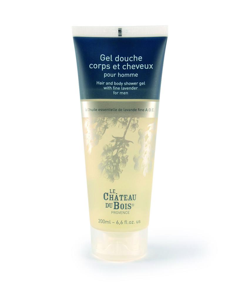 Le Chateau Du Bois HAIR AND BODY SHOWER GEL WITH FINE LAVENDER FOR MEN - ORGANIC